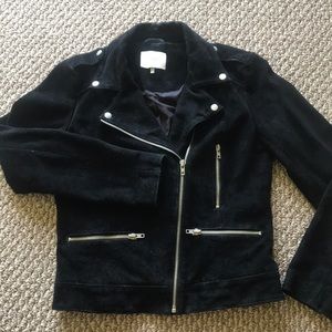 100% SOFT COW LEATHER BLACK MOTO JACKET